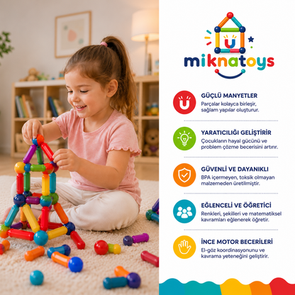 Mıknatoys™ Manyetik Yapım Seti