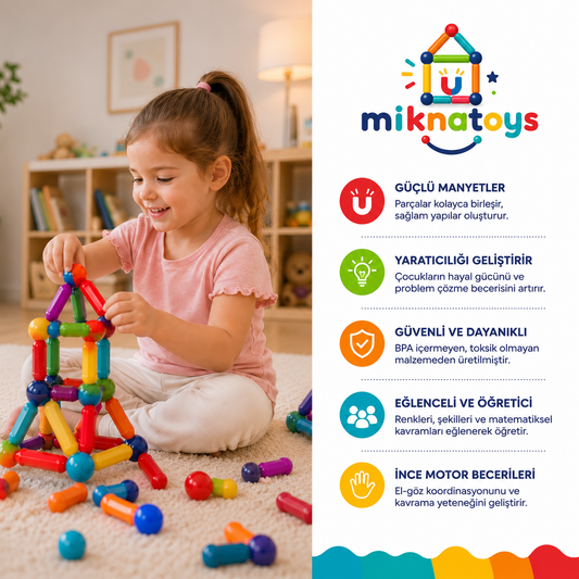 Mıknatoys™ Manyetik Yapım Seti